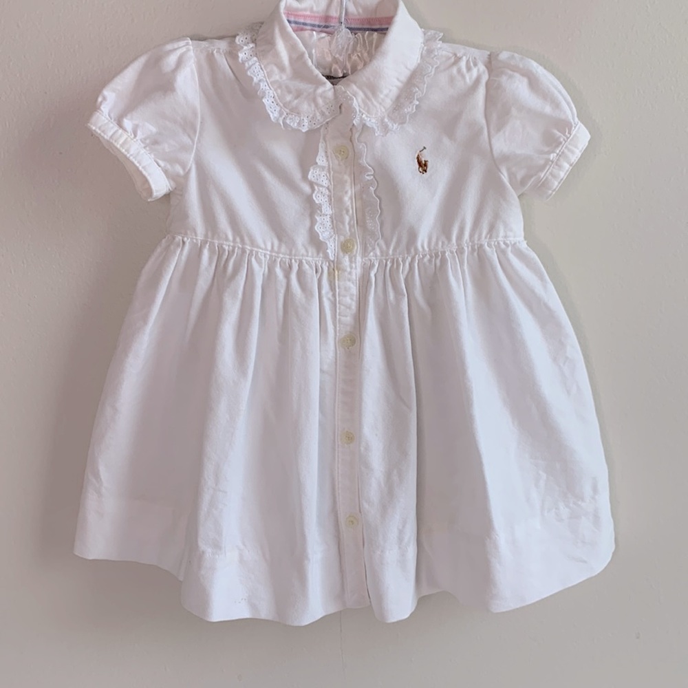 Ralph Lauren White Eyelet Baby Dress